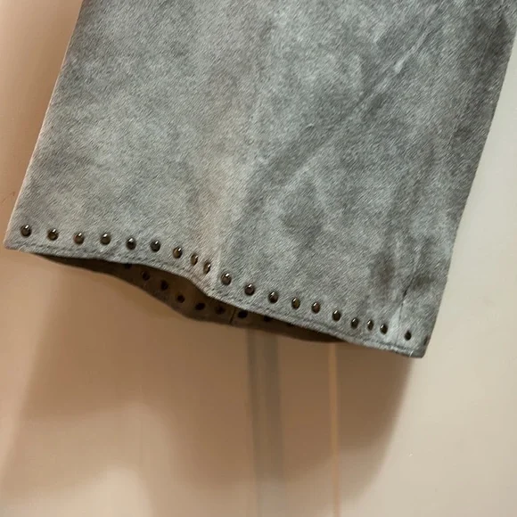 NWT Vintage Karen Kane Blue Leather Studded Jacket Small - Picture 3 of 10